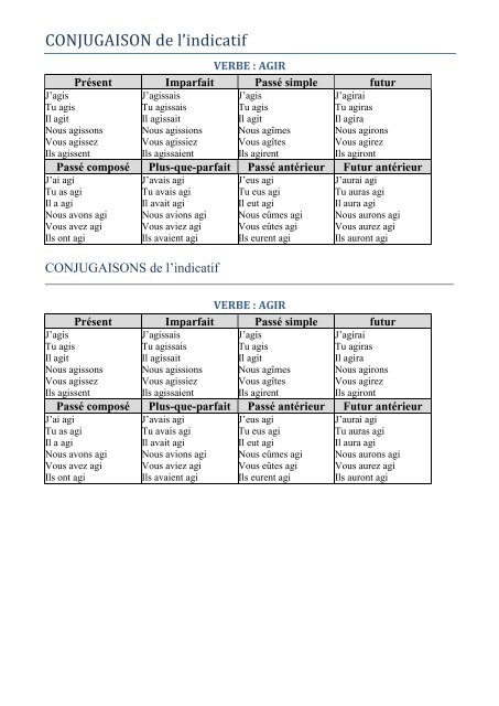 Conjugaison - 