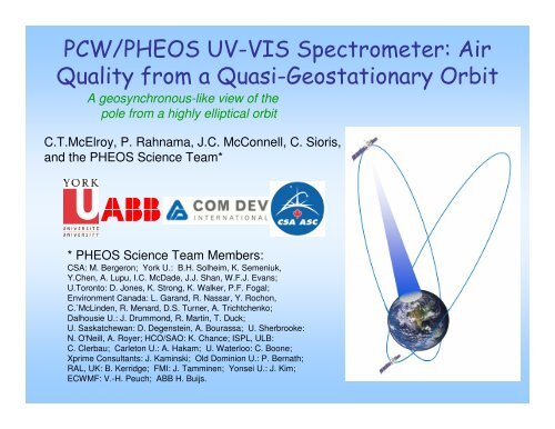 Air Quality from a Quasi-Geostationary Orbit