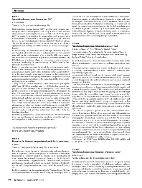 96. Jahrestagung der Deutschen Gesellschaft für Pathologie e. V ...