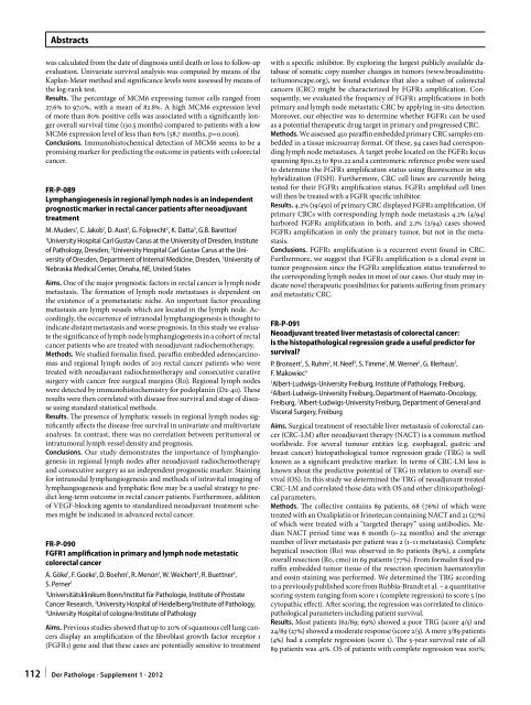 96. Jahrestagung der Deutschen Gesellschaft für Pathologie e. V ...