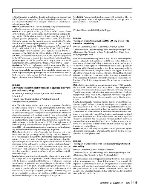 96. Jahrestagung der Deutschen Gesellschaft für Pathologie e. V ...