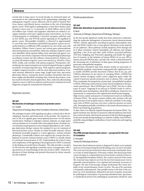 96. Jahrestagung der Deutschen Gesellschaft für Pathologie e. V ...