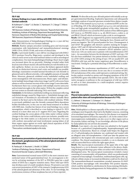 96. Jahrestagung der Deutschen Gesellschaft für Pathologie e. V ...