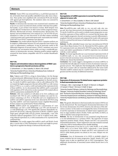 96. Jahrestagung der Deutschen Gesellschaft für Pathologie e. V ...