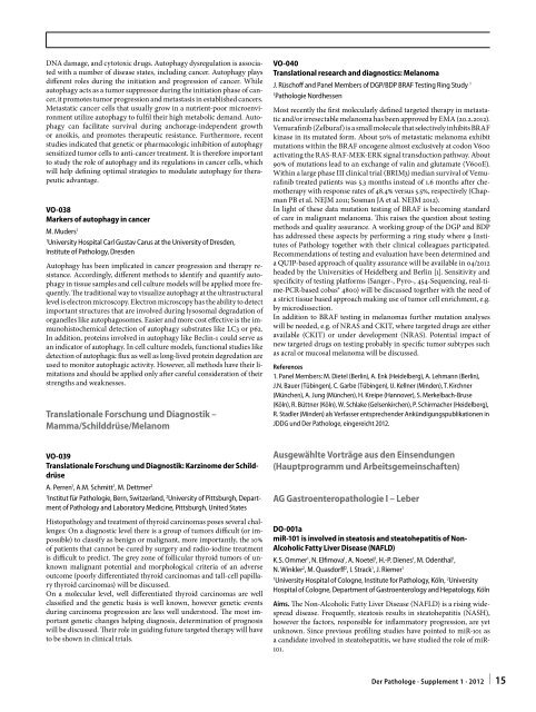 96. Jahrestagung der Deutschen Gesellschaft für Pathologie e. V ...