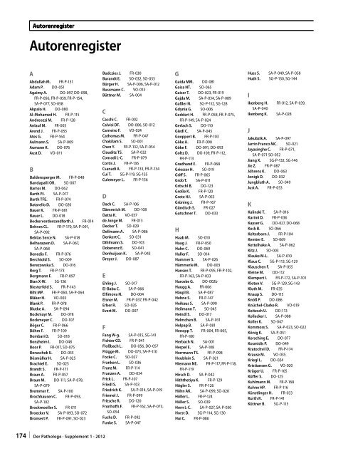 96. Jahrestagung der Deutschen Gesellschaft für Pathologie e. V ...