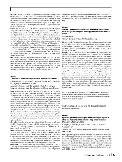 96. Jahrestagung der Deutschen Gesellschaft für Pathologie e. V ...