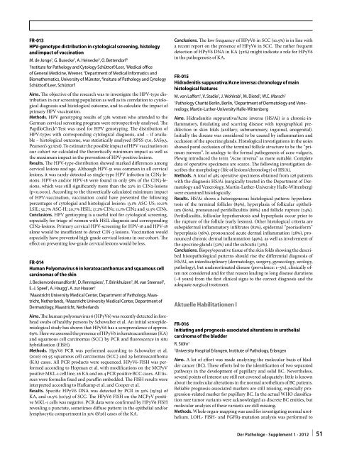 96. Jahrestagung der Deutschen Gesellschaft für Pathologie e. V ...