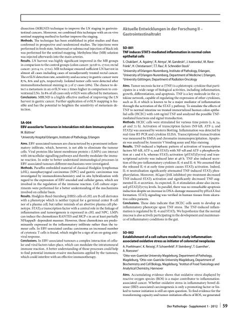 96. Jahrestagung der Deutschen Gesellschaft für Pathologie e. V ...