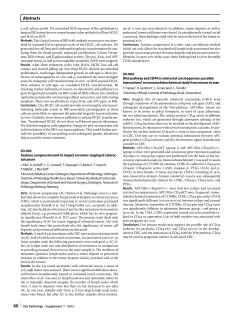 96. Jahrestagung der Deutschen Gesellschaft für Pathologie e. V ...