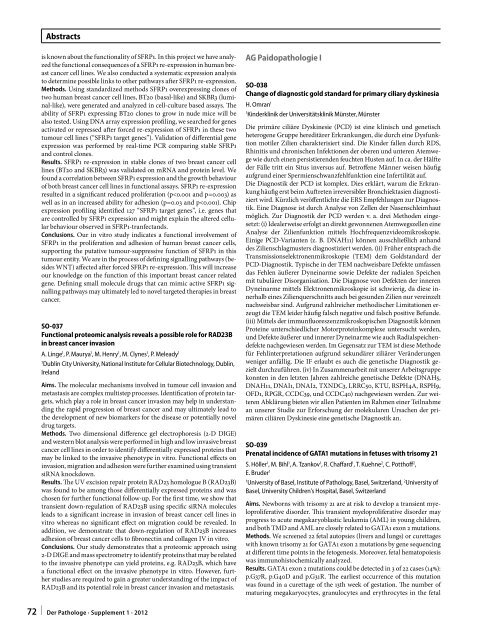 96. Jahrestagung der Deutschen Gesellschaft für Pathologie e. V ...