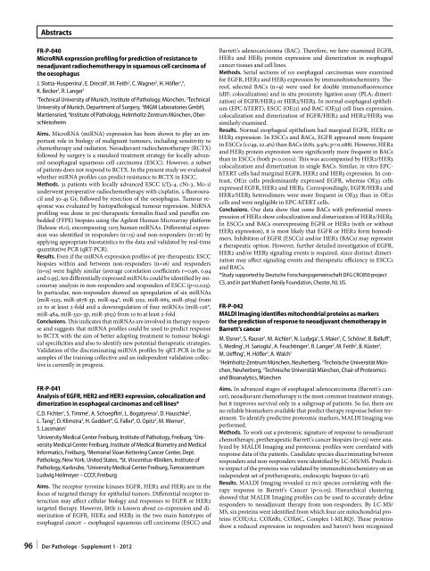 96. Jahrestagung der Deutschen Gesellschaft für Pathologie e. V ...