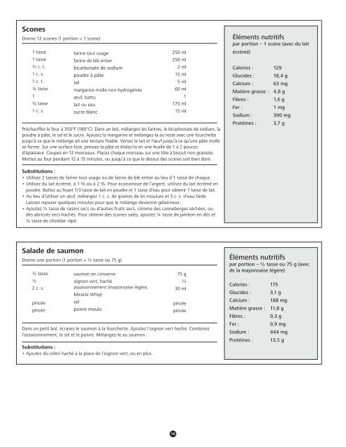 Quatre semaines de menus santé