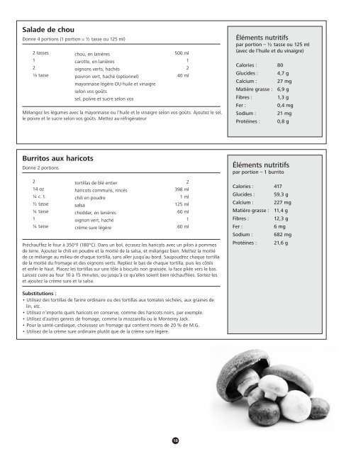 Quatre semaines de menus santé