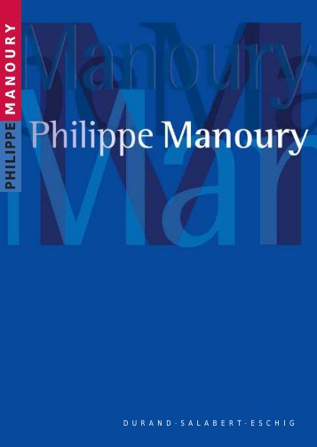 MANOURY PHILIPPE - Durand Salabert Eschig