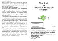 Elternbrief der Anne-Frank-Realschule Montabaur
