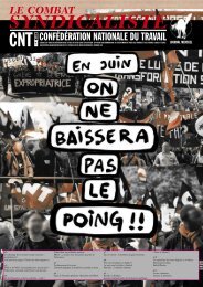 le combat syndicaliste - CNT