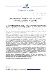 Christophe de Saint Louvent est nommé Directeur ... - RP carrées