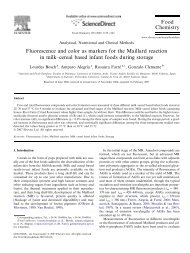 Fluorescence and color as markers for the Maillard reaction ... - DePa