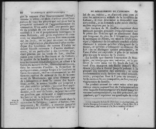 suite de la statistique minéralogique du département de l'aveyron.