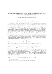 STRONG UNIQUE CONTINUATION ... - Purdue University