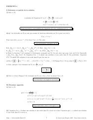 EXERCICE 4 I) Existence et unicité de la solution 1 ... - Maths-france.fr