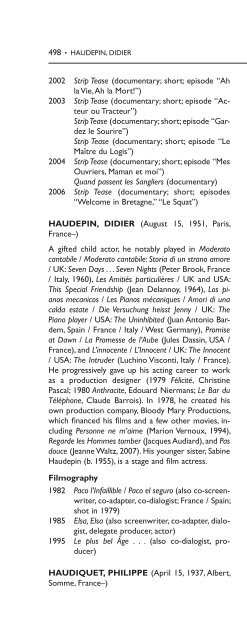 Encyclopedia of French Film Directors