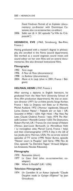 Encyclopedia of French Film Directors