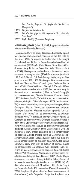 Encyclopedia of French Film Directors