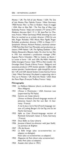 Encyclopedia of French Film Directors