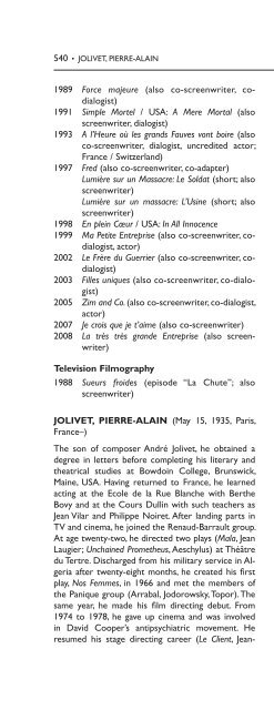 Encyclopedia of French Film Directors