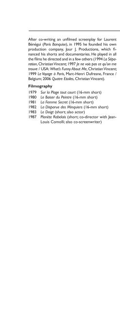 Encyclopedia of French Film Directors