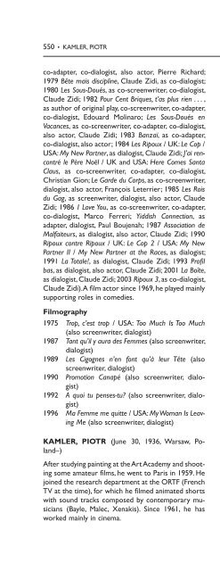 Encyclopedia of French Film Directors