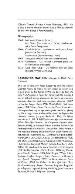 Encyclopedia of French Film Directors