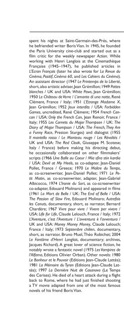 Encyclopedia of French Film Directors