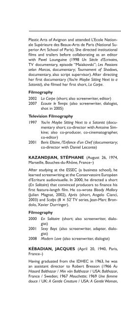 Encyclopedia of French Film Directors