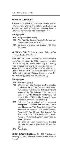 Encyclopedia of French Film Directors