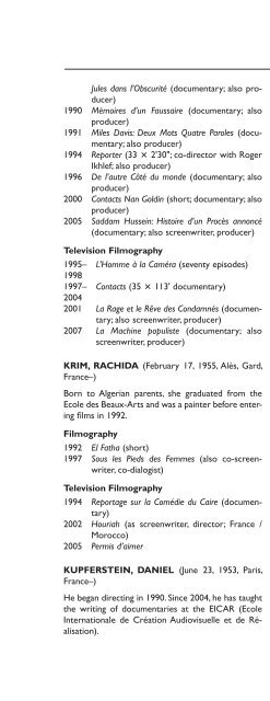 Encyclopedia of French Film Directors