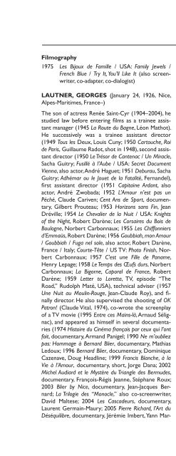 Encyclopedia of French Film Directors