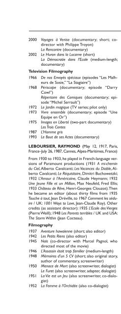 Encyclopedia of French Film Directors