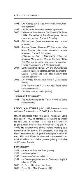 Encyclopedia of French Film Directors