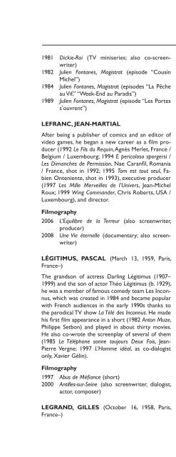 Encyclopedia of French Film Directors