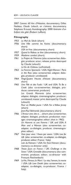 Encyclopedia of French Film Directors