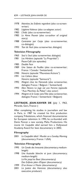 Encyclopedia of French Film Directors