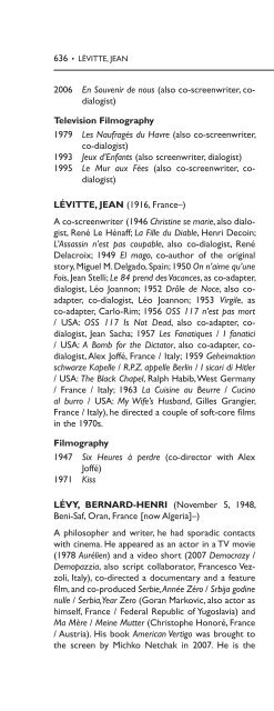 Encyclopedia of French Film Directors