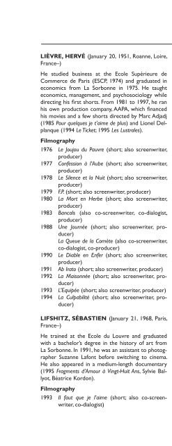 Encyclopedia of French Film Directors