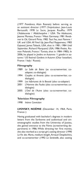 Encyclopedia of French Film Directors