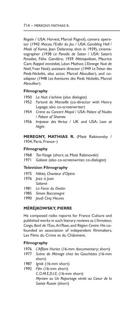 Encyclopedia of French Film Directors