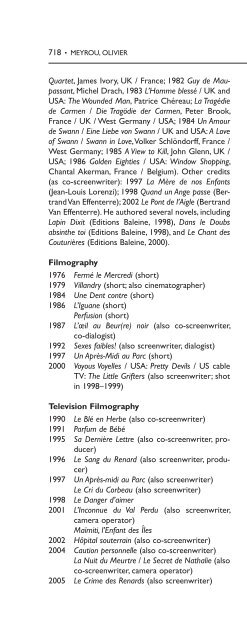 Encyclopedia of French Film Directors