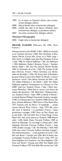 Encyclopedia of French Film Directors